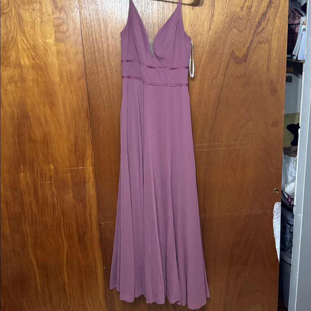 Elegant Mauve Sleeveless Dress